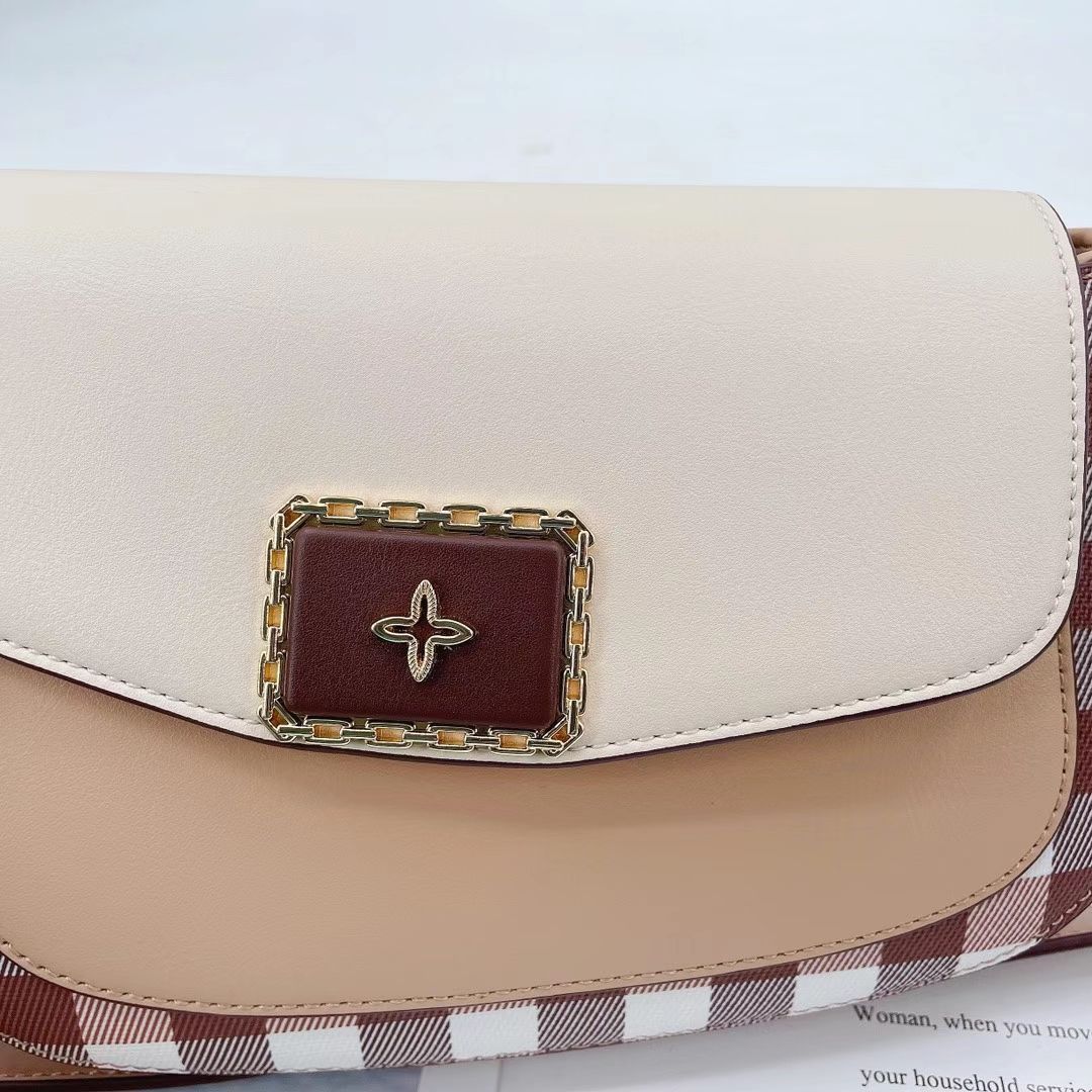 Mangoni Women's Bag Retro Mori Plaid Single Shoulder Crossbody Bag New Everything undefined
