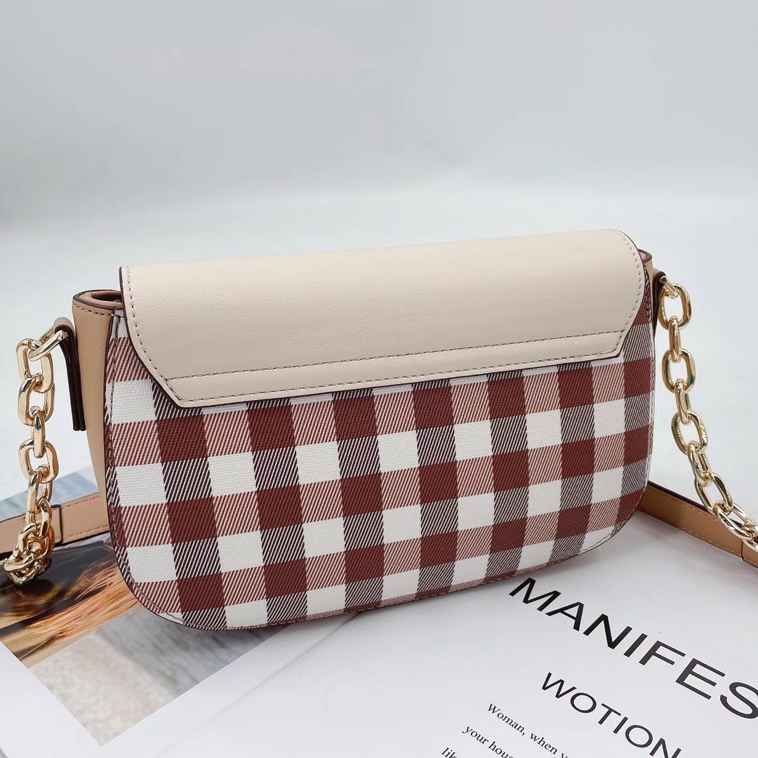 Mangoni Women's Bag Retro Mori Plaid Single Shoulder Crossbody Bag New Everything undefined