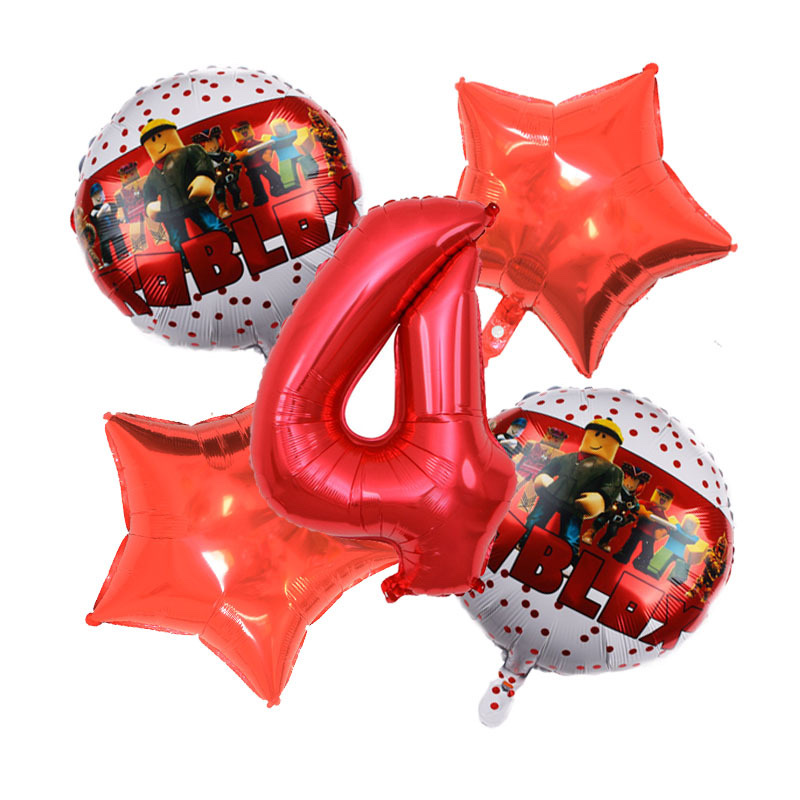 BOBLOX生日派对五件套罗布乐思装饰气球套餐