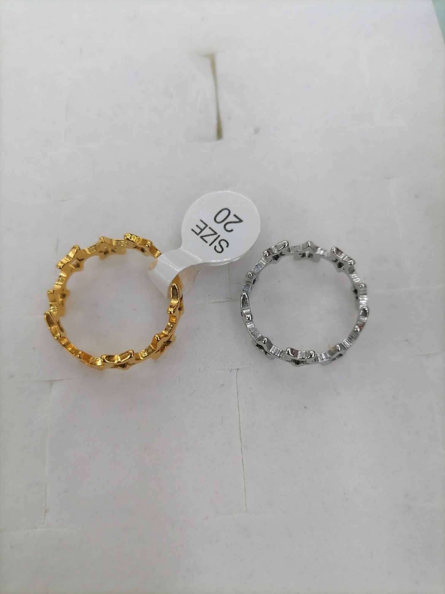 Titanium steel hollowed-out star ⭐️ ring, gold, silver detail image 2