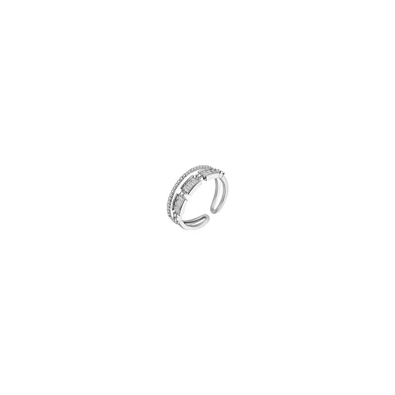 6 Zircon ring Women's simple ring with a unique design sense, a niche Korean fairy piano style -2031 Item Picture