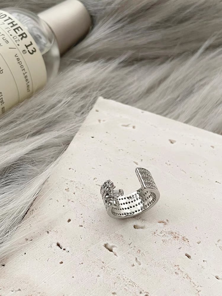 1 Zircon ring for women, simple and elegant, with a unique design sense, a niche Korean fairy organ, only -1168 Specification image