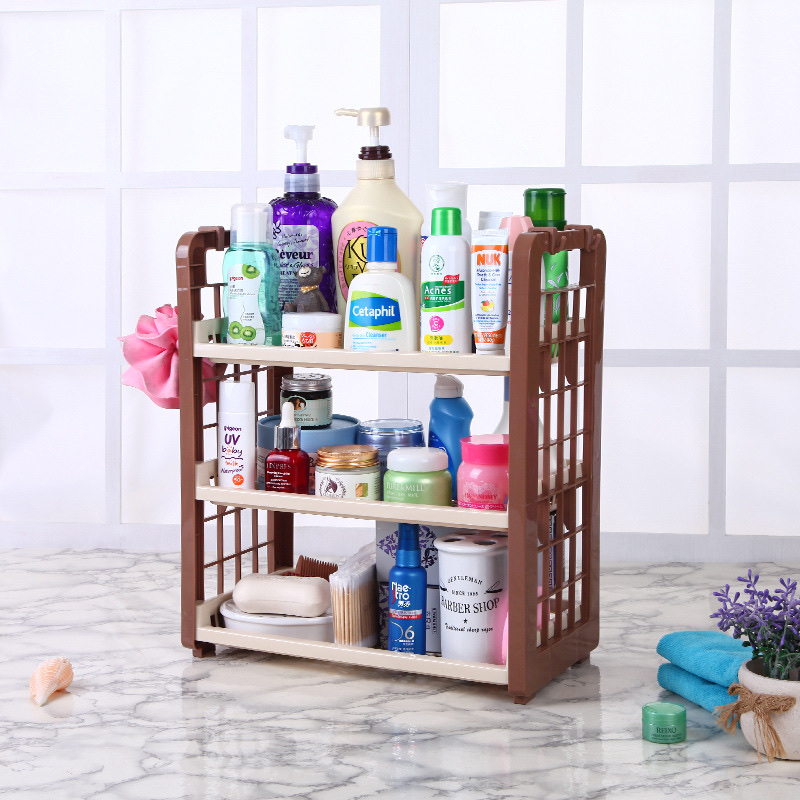 Desktop three-layer storage rack Application Scenario