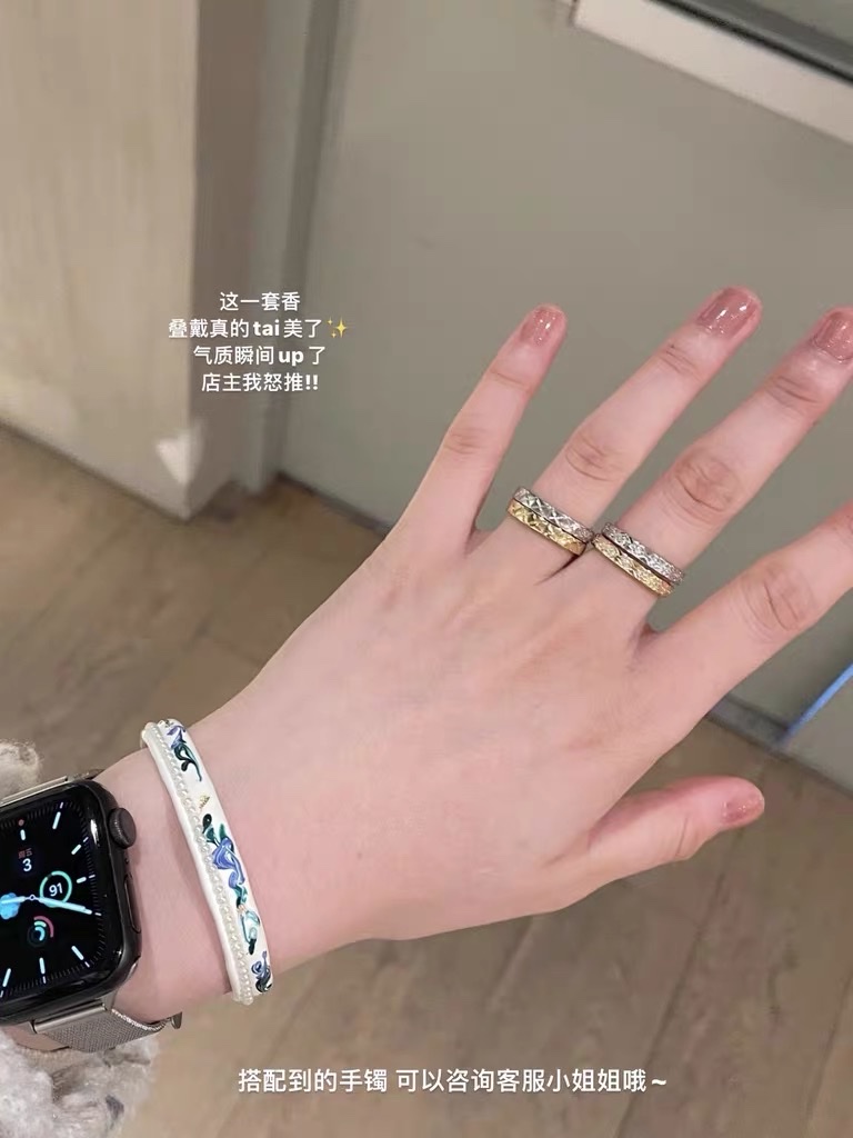 Zircon ring for women, simple and unique design, a niche Korean fairy organ, only -56 Item Picture