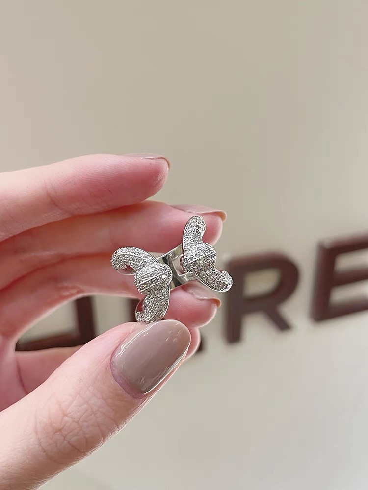 21 Zircon ring Women's simple ring, unique design sense, niche Korean fairy organ only -1050 Specification image