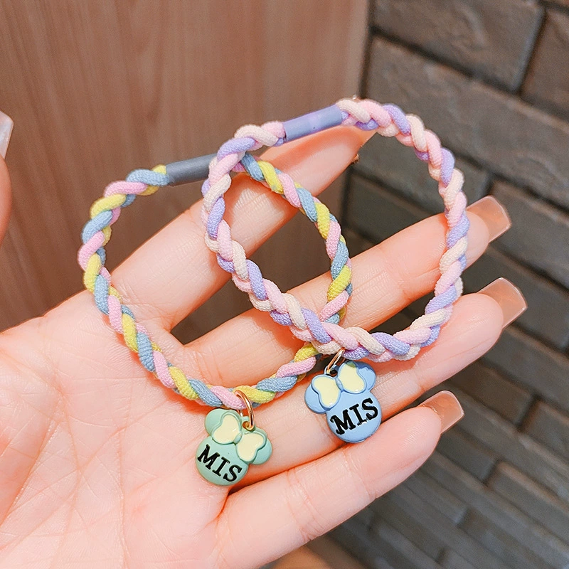 2022 Korean version popular hair tie, summer small rubber band bracelet, braid hair band, hair bun, hair accessory, hair tie, Korean headwear Application Scenario