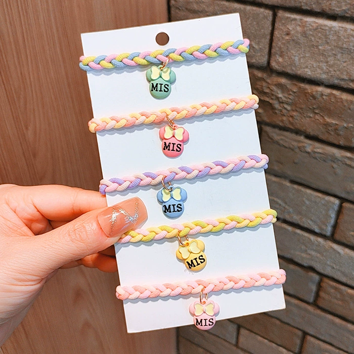 2022 Korean version popular hair tie, summer small rubber band bracelet, braid hair band, hair bun, hair accessory, hair tie, Korean headwear detail image 5