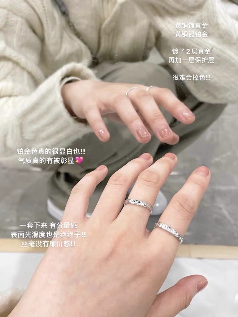 Zircon ring for women, simple and unique design, a niche Korean fairy organ, only -56 details Picture