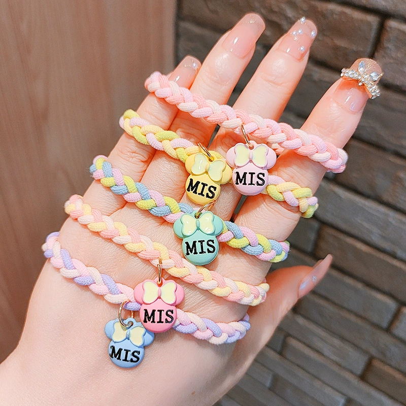 2022 Korean version popular hair tie, summer small rubber band bracelet, braid hair band, hair bun, hair accessory, hair tie, Korean headwear