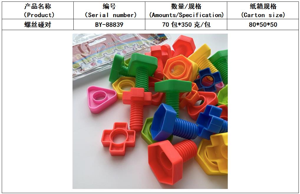 螺丝碰对 综合穿线 童趣风火轮 软体小太阳 五彩扣环详情图2