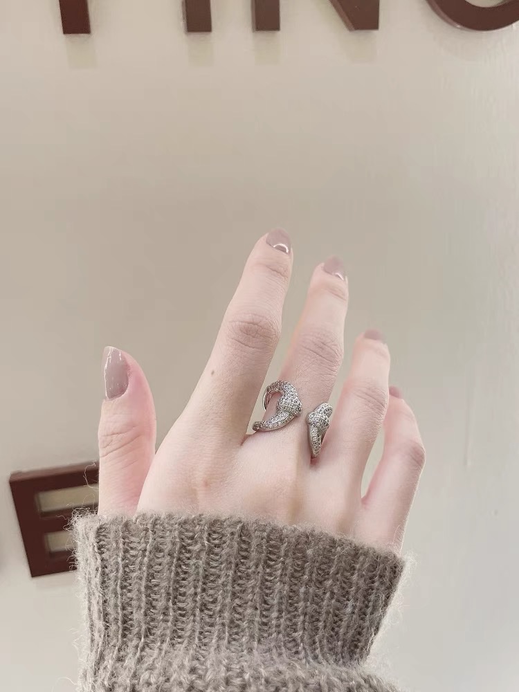 21 Zircon ring Women's simple ring, unique design sense, niche Korean fairy organ only -1050