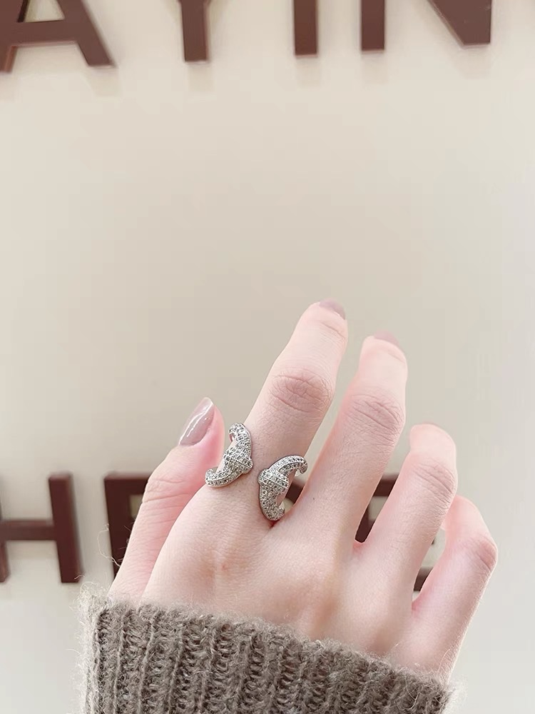 21 Zircon ring Women's simple ring, unique design sense, niche Korean fairy organ only -1050 Application Scenario