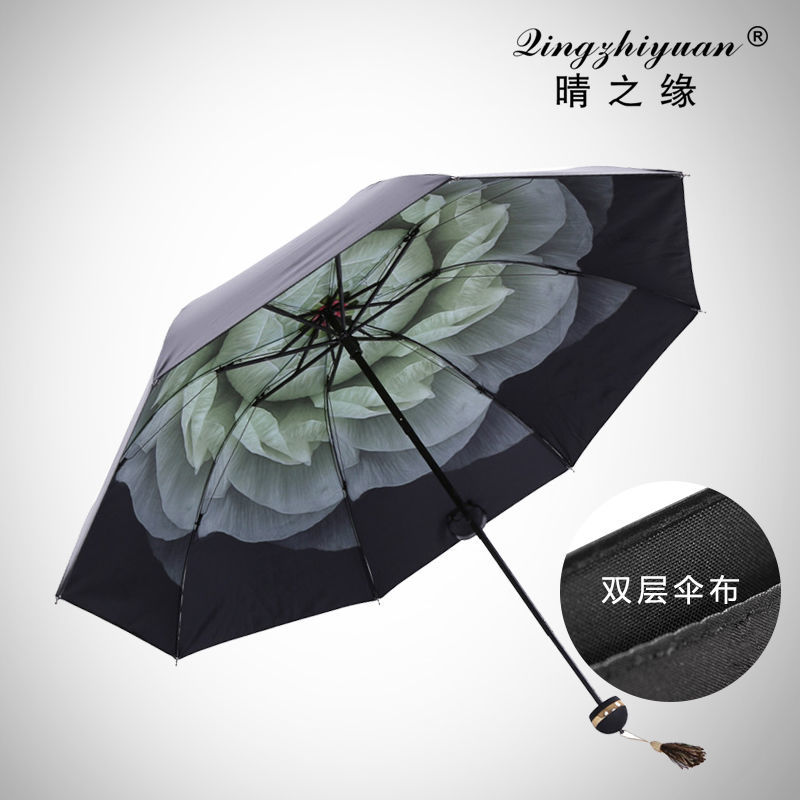 雨伞/雨伞定制/雨伞太阳伞/十骨加厚黑胶伞/天堂晴雨伞产品图