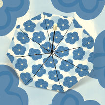 钛银太阳伞女夏双层超强防晒防紫外线小巧便携自动晴雨两用遮阳伞