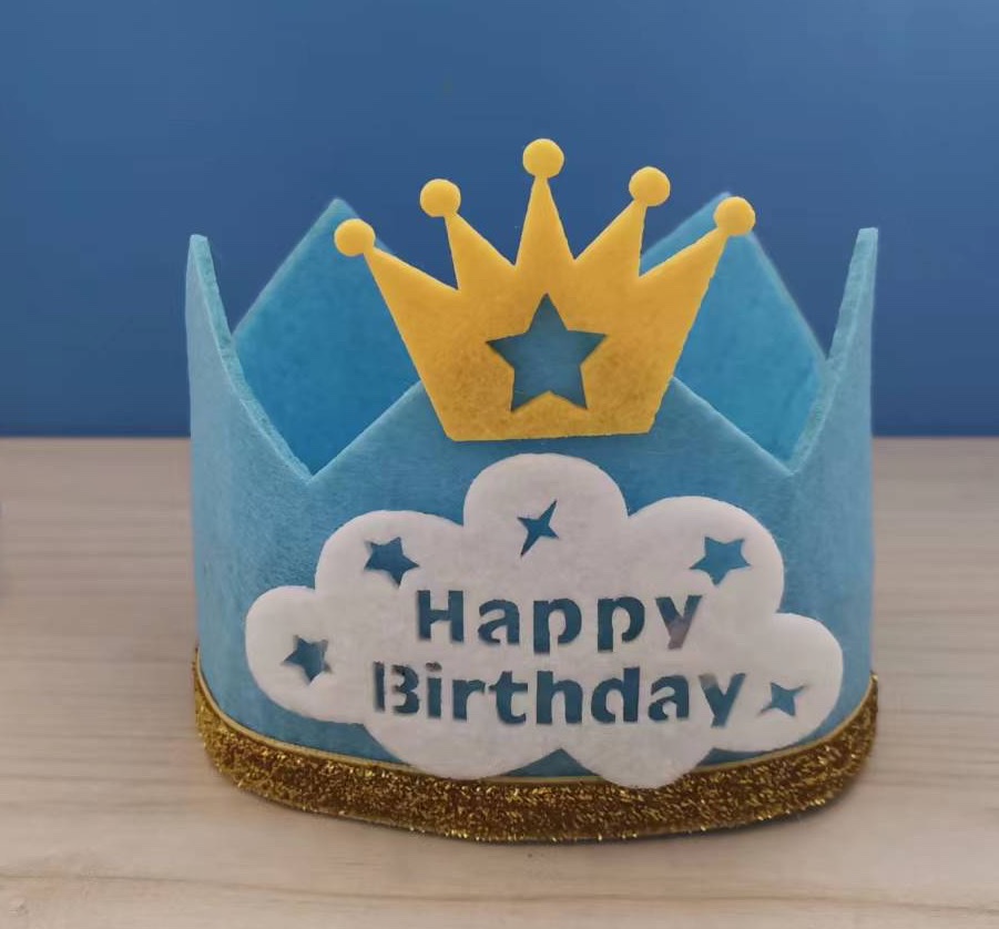 Non-woven fabric birthday crown Birthday party accessories 1 details Picture