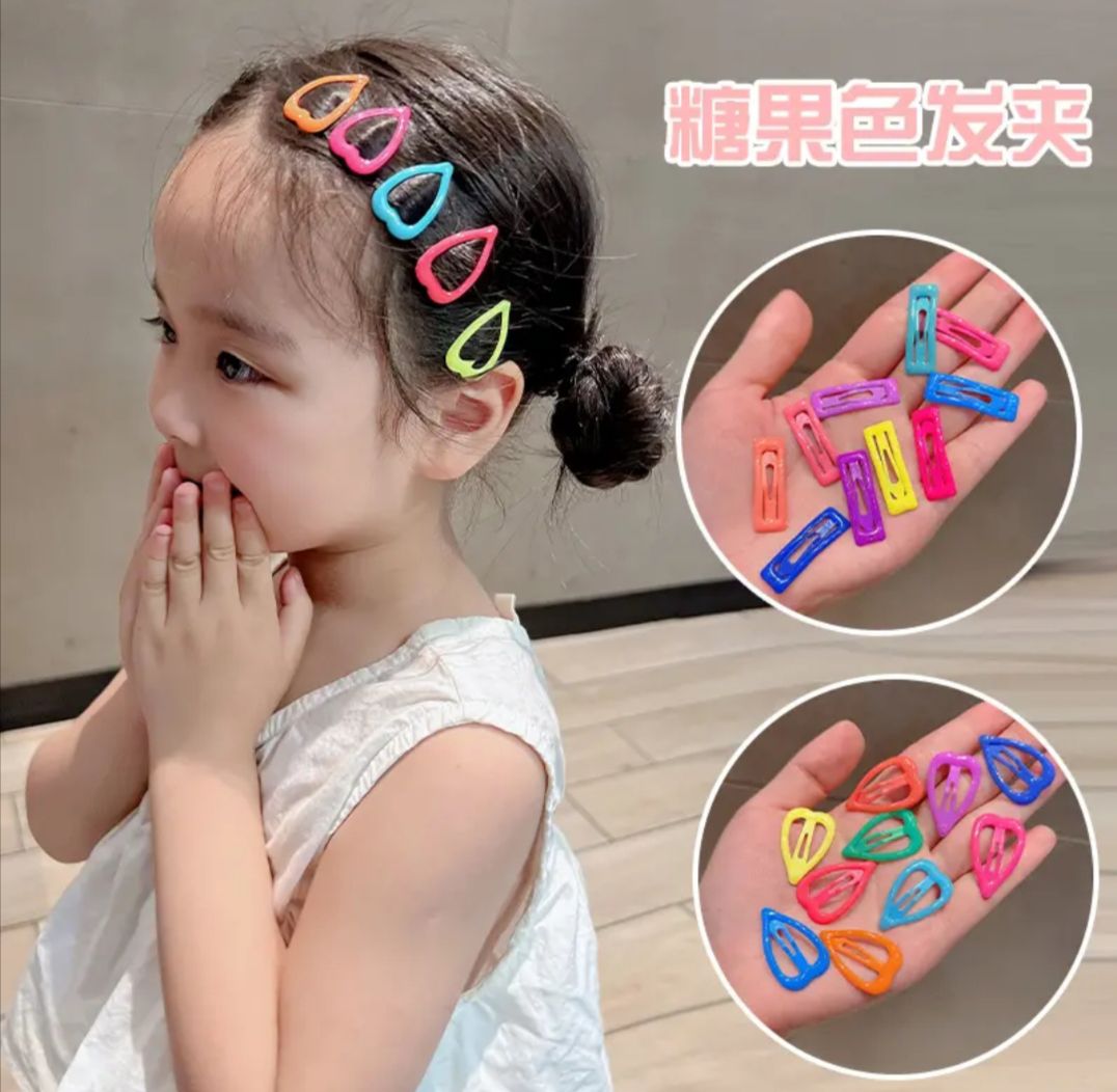 儿童发夹长方形爱心夜光发夹儿童发饰碎发夹额前碎发夹发夹发饰发光创意饰品