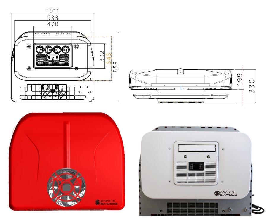 جهاز كهرباء محمول على مركبة من طراز ELectronic Conditioner، مزود بجهاز إشعال، ومزود بميار كهربائي محمول على مركبة ذات وحدة تكييف هواء في شاحنة ذات عيار 24V
