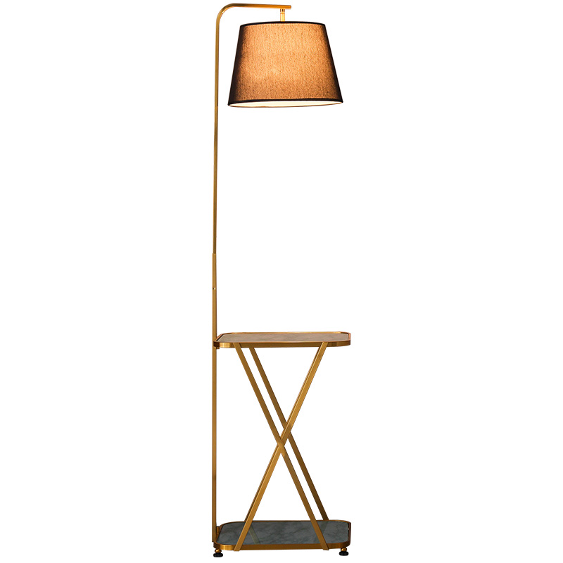 Floor lamp with wireless charging on the upper and lower glass Item Picture