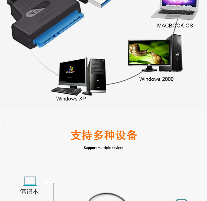 易驱线 2.5寸固态机械硬盘线USB3.0转SATA  驱线SATA硬盘转接线详情4
