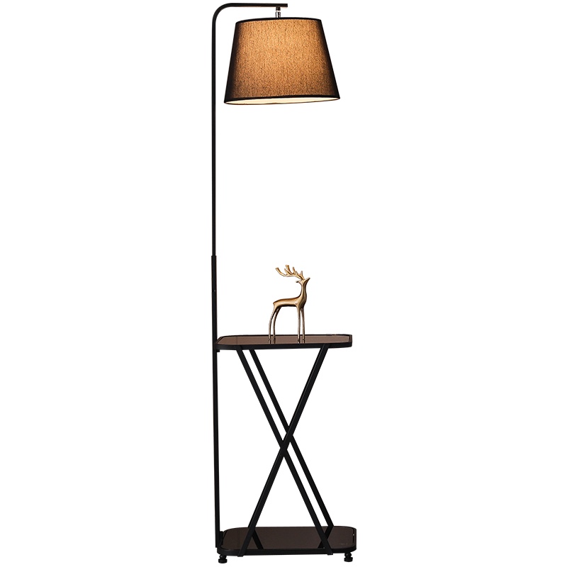 Floor lamp with wireless charging on the upper and lower glass details Picture