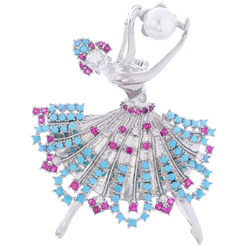Pearl Ballet Girl Brooch 2022 New Summer Anti-Glare Pin Item Picture