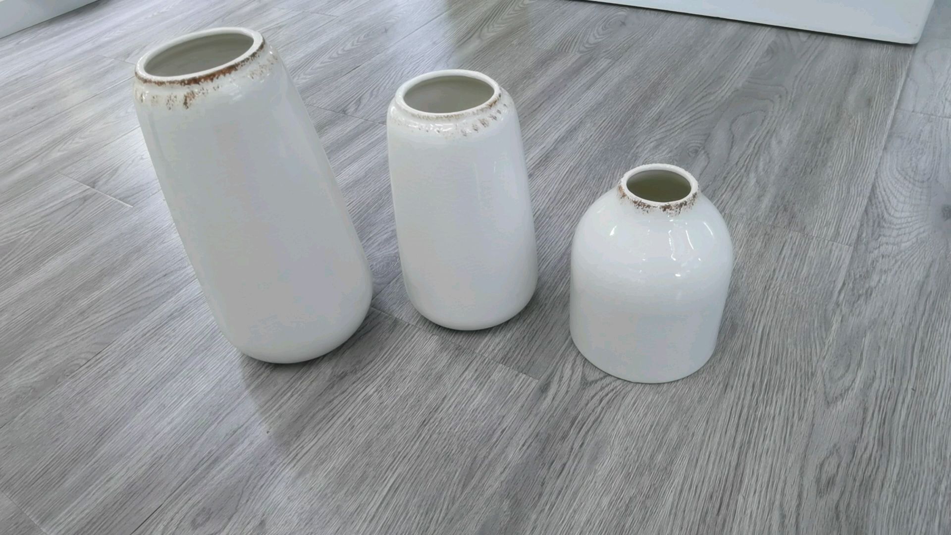 田园冰裂小号陶瓷花瓶 仿古做旧花盆 水养 北欧现代创意家居客厅餐厅干花装饰摆件详情图2