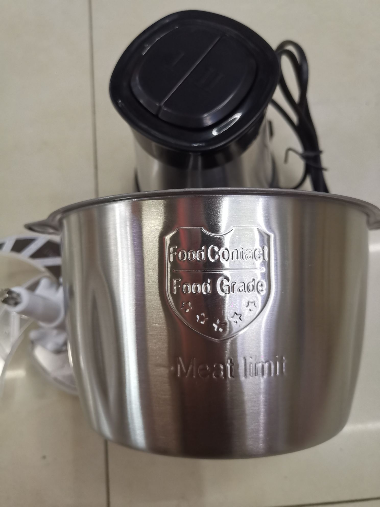 Stainless steel 2L meat grinder, household multi-functional electric small fully automatic cooking, filling and vegetable crushing mixer detail image 8