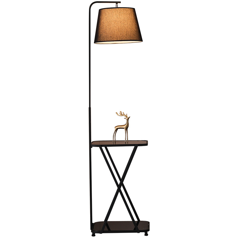 Floor lamp with wireless charging on the upper and lower glass Application Scenario
