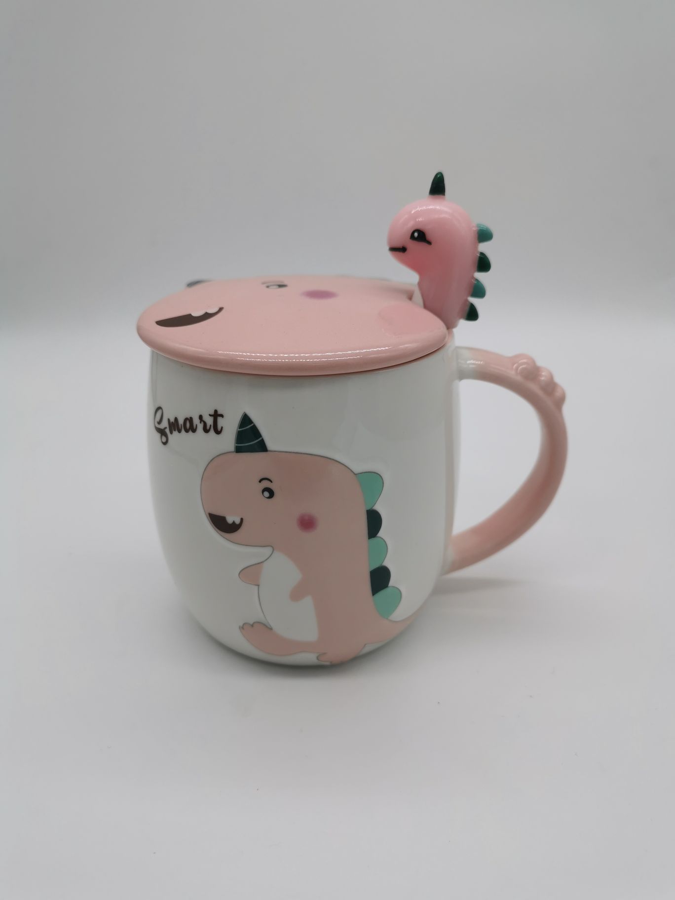 粉色卡通恐龙陶瓷杯
