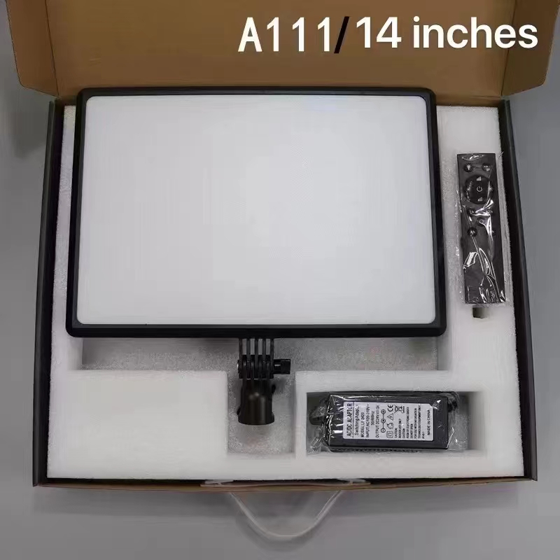 Live streaming light, fill light, flat panel light, square soft light, 18 inches, 14 inches, 12 inches Specification image
