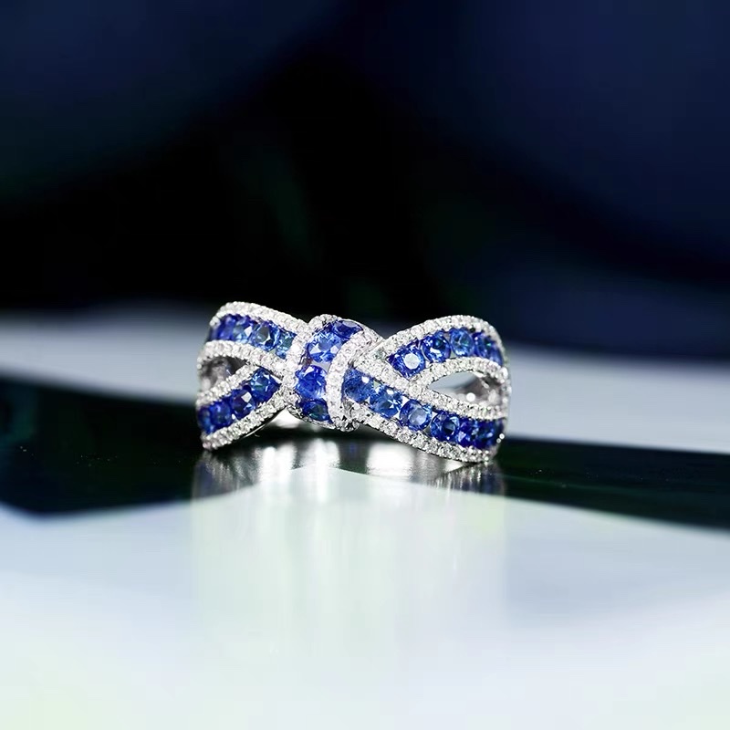 Zircon ring for women, simple and elegant, with a unique design sense and niche fashion. Qinwei -41 Item Picture
