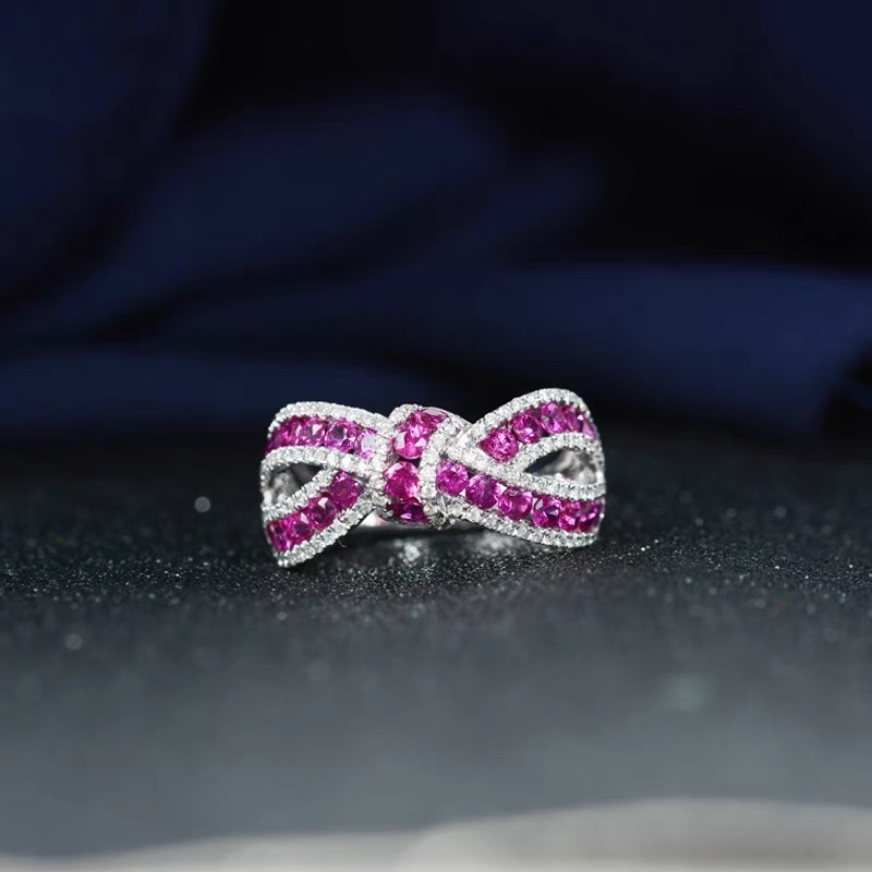 Zircon ring for women, simple and elegant, with a unique design sense and niche fashion. Qinwei -41 Specification image