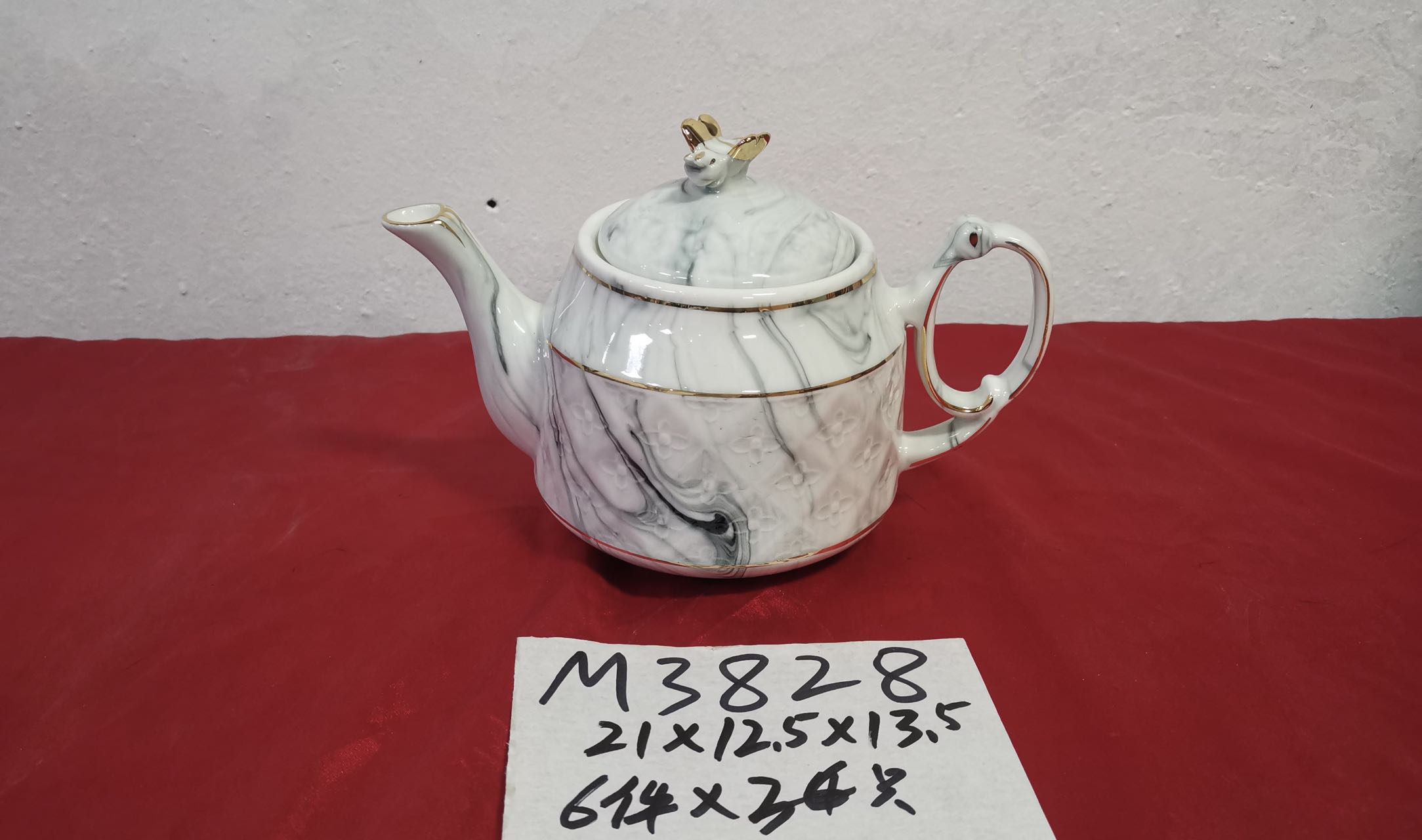 方圆陶瓷多色茶壶凉水壶咖啡壶FY685985