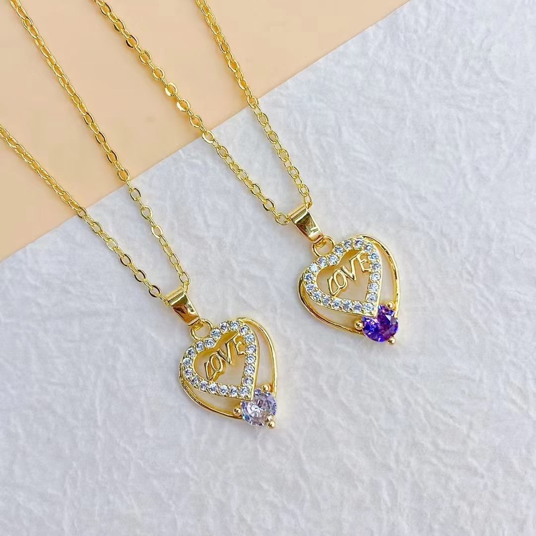 2022 New Moissanite necklace, women's collarbone chain, 18K gold pendant, exquisite and niche, fashionable couple and best friend gift