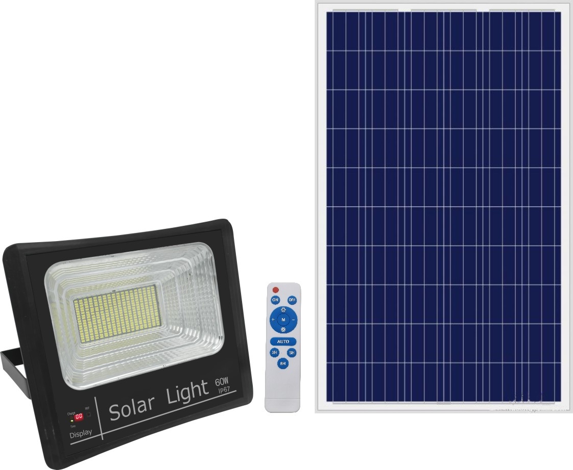 60W outdoor solar floodlight electric display model