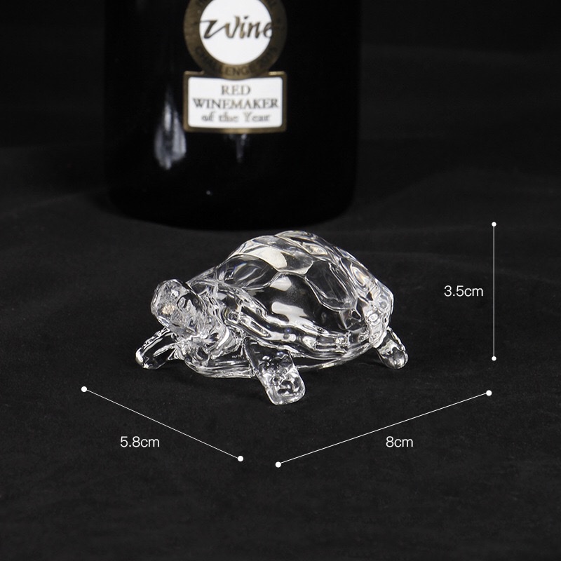 热销款水晶玻璃乌龟4个尺寸独立彩盒包装，各种款式