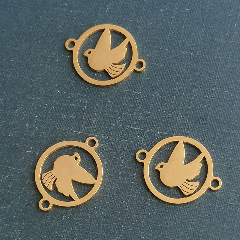 INS retro-style swallow and bird pendant DIY handcrafted jewelry bracelet earrings accessory materials details Picture