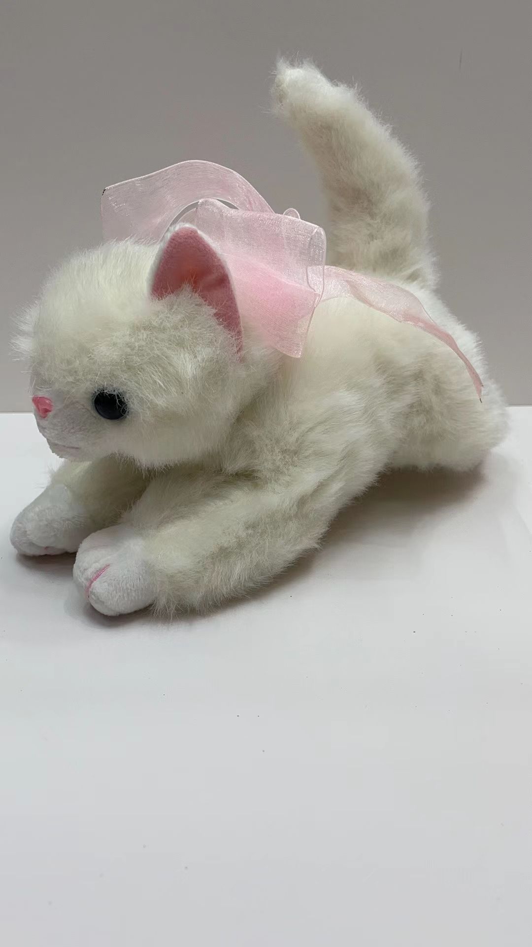 毛绒公仔  婴幼儿玩具  单色单款  白色趴猫浩翔玩具01图