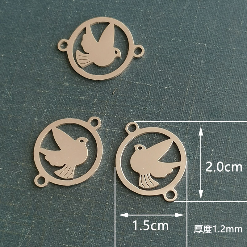 INS retro-style swallow and bird pendant DIY handcrafted jewelry bracelet earrings accessory materials detail image 2