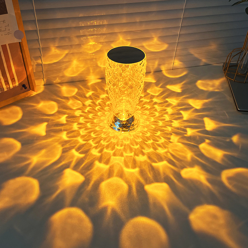 Acrylic three-color night light Item Picture