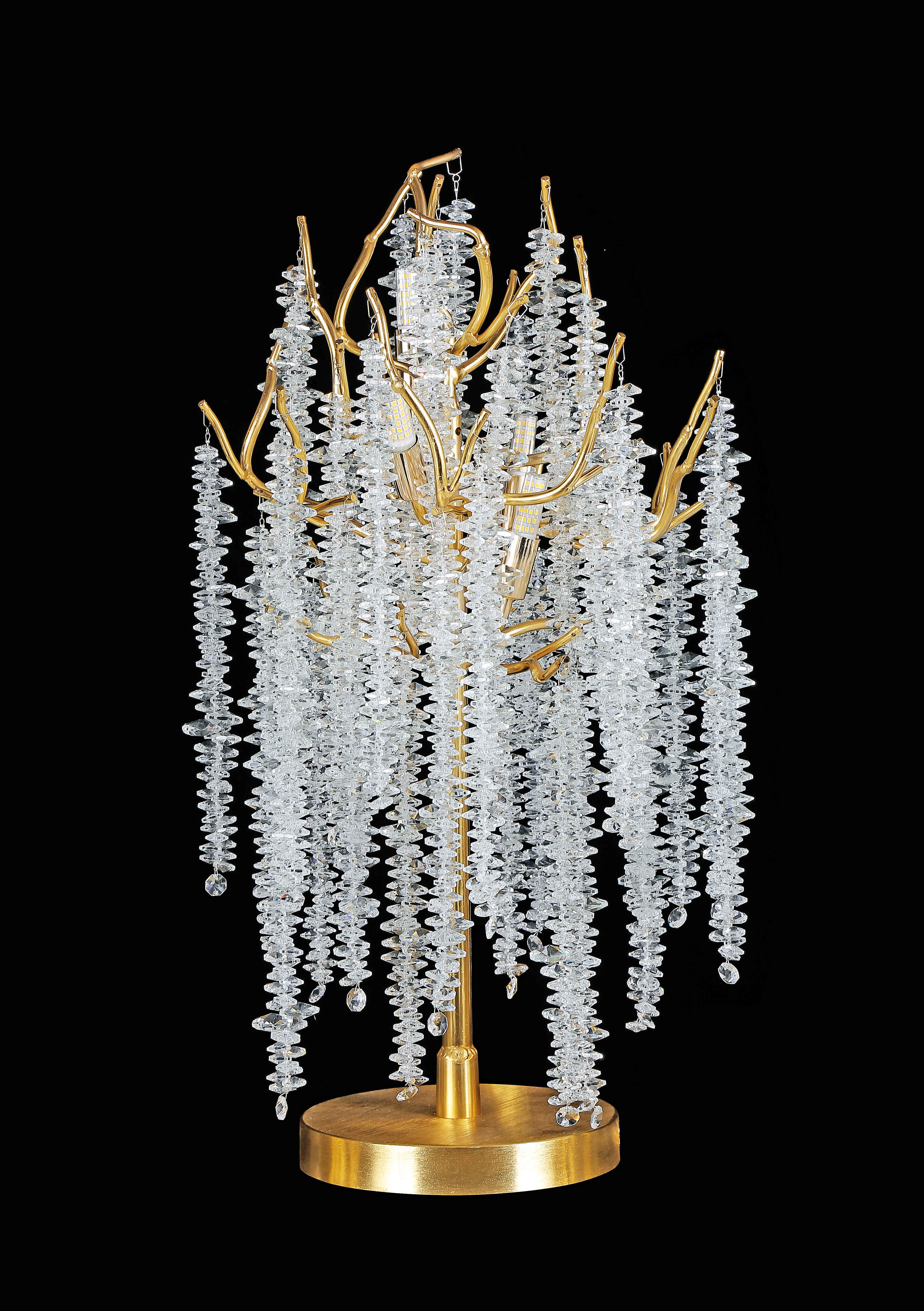 Crystal aluminum branch chandelier Item Picture