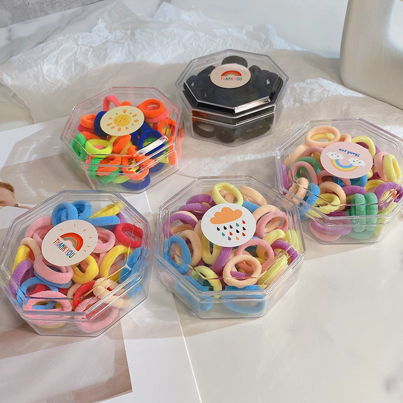 Korean-style colorful children's small towel band, rubber band hair tie, candy-colored high-elasticity simple girl hair tie detail image 3