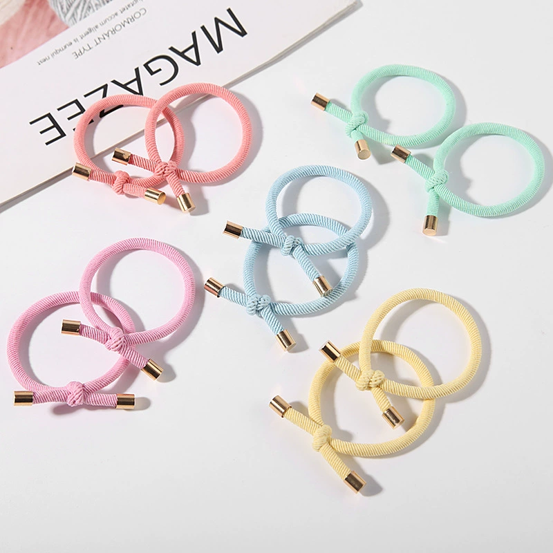 The 2022 new high-elasticity rubber band women's hair tie headband is durable and won't damage hair. It features a simple hair band Specification image