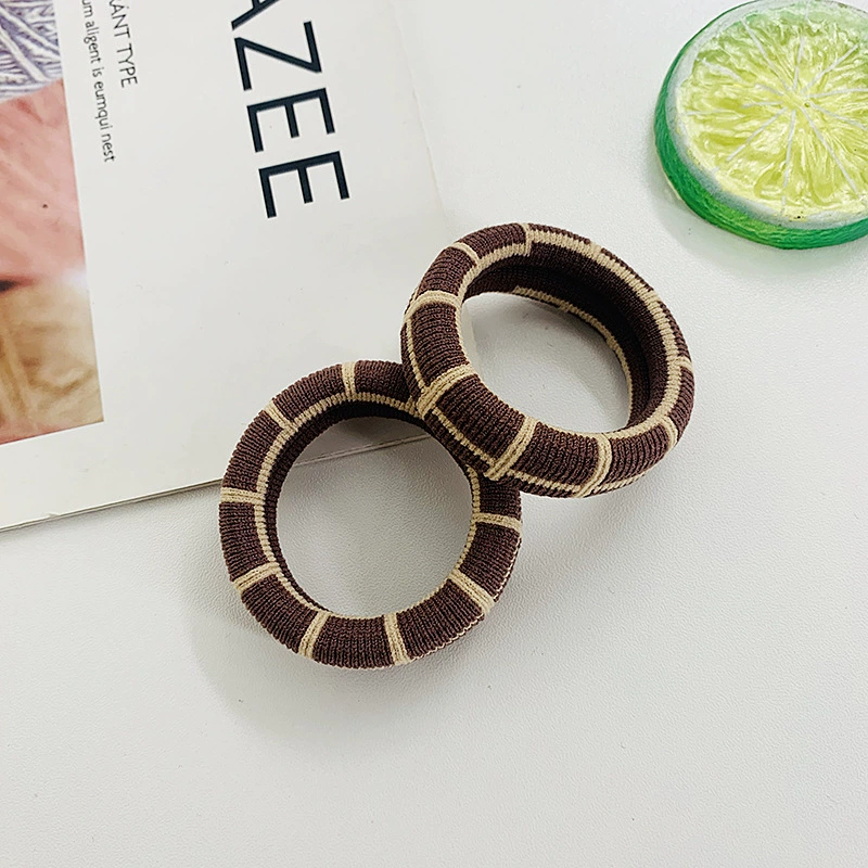 High-elasticity and durable hair tie, popular thick hair band, simple hair tie, black hair band Item Picture