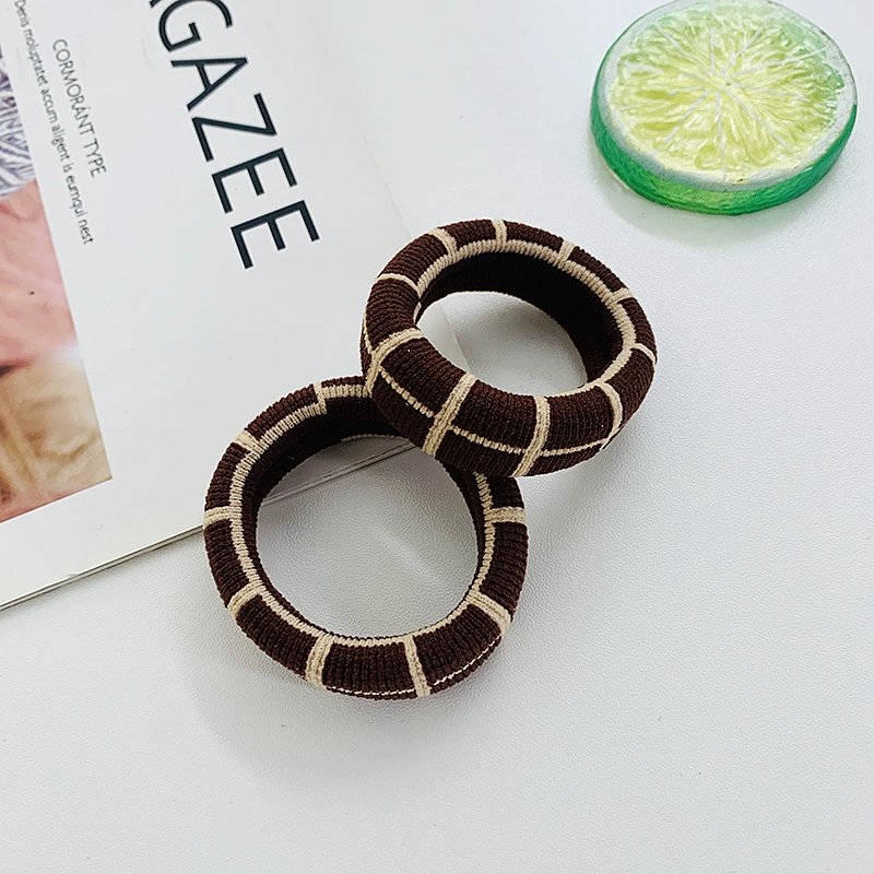 High-elasticity and durable hair tie, popular thick hair band, simple hair tie, black hair band detail image 3