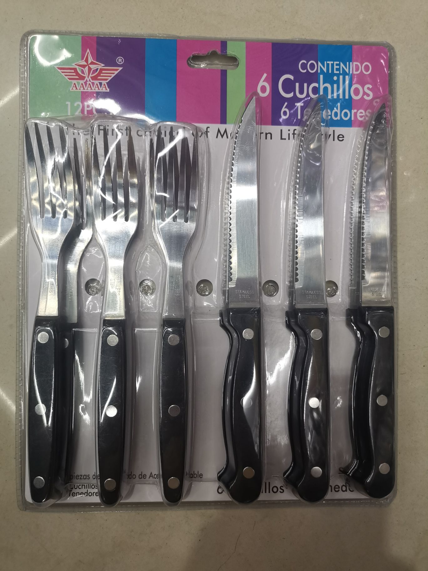 6601  6刀6叉刀叉餐具厨房用品不锈钢刀叉