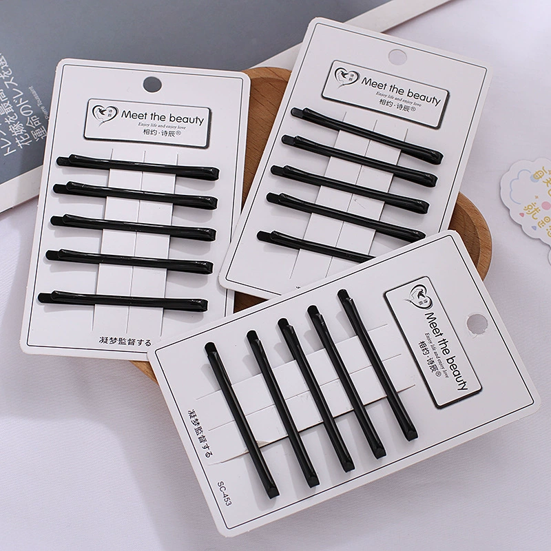 Korean Instagram minimalist bb clips, top clips, side clips, one-line bangs clips, headwear, hair clips, and colorful girl hair clips at the back of the head detail image 4
