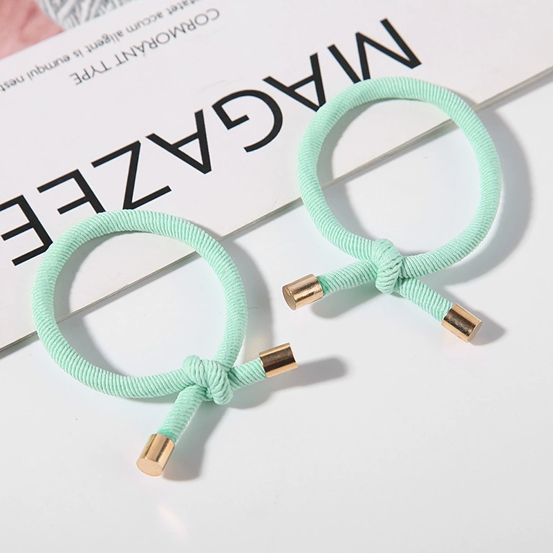 The 2022 new high-elasticity rubber band women's hair tie headband is durable and won't damage hair. It features a simple hair band detail image 6