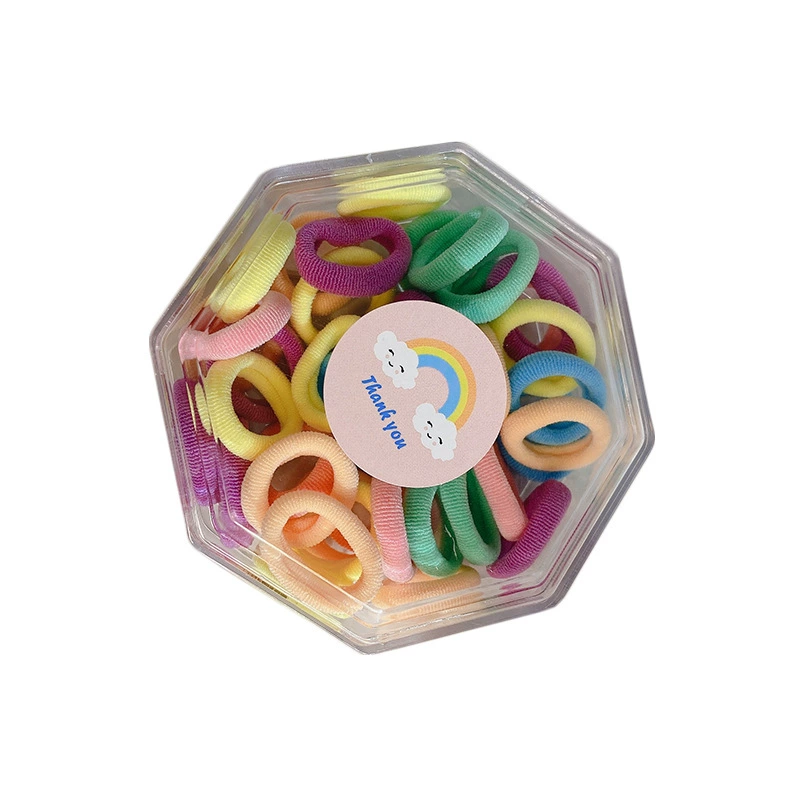 Korean-style colorful children's small towel band, rubber band hair tie, candy-colored high-elasticity simple girl hair tie detail image 8