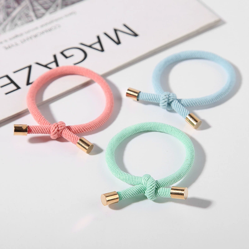 The 2022 new high-elasticity rubber band women's hair tie headband is durable and won't damage hair. It features a simple hair band detail image 2